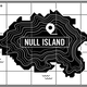Representación artística de Null Island. Imagen: GitHub